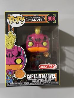 BLACK LIGHT Captain Marvel Target Funko Pop! #908 - In Hand