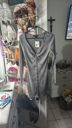 Gray long sweater