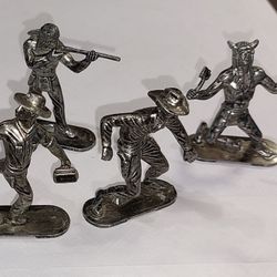 Vintage 1970s "Men of the West" Diecast Metal Figures - Lot of 9