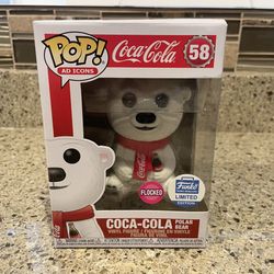 Funko Pop Ad Icons Coca Cola Polar Bear- Flocked Exclusive 