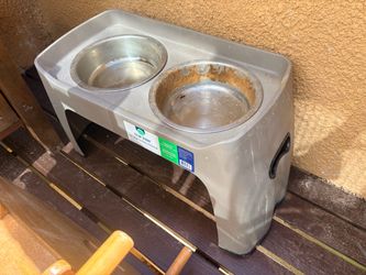 Top Paw 15" Elevated Dog Feeder – Raised Double Diner with Stainless Steel Bowls