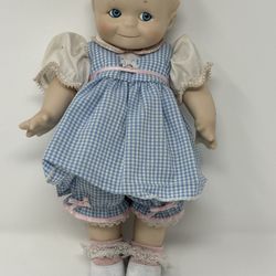 Vintage Danbury Mint Kewpie Basket of Love Porcelain Doll 1997 12"