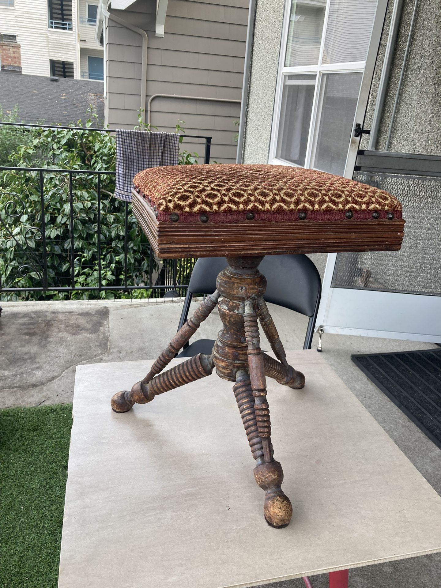 Antique Piano Seat