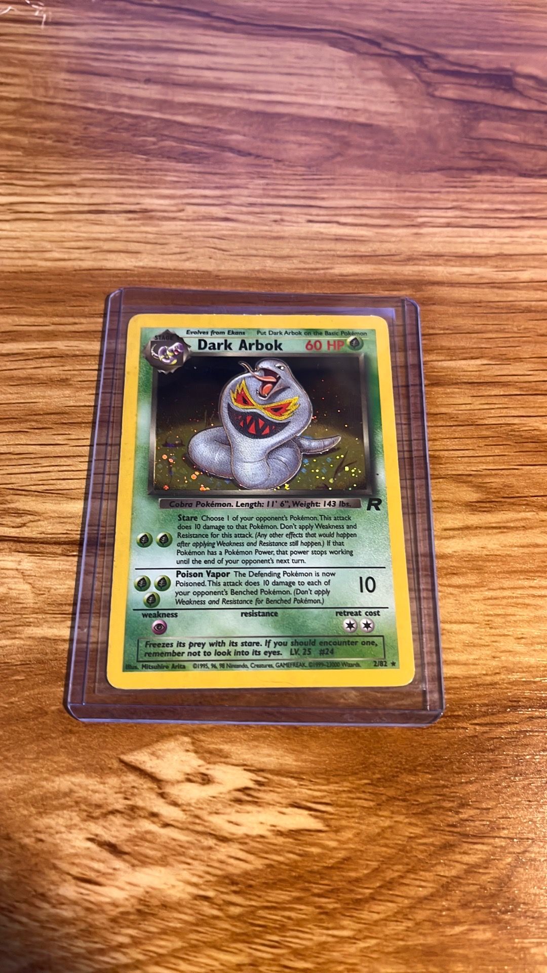 Dark Arbok Holo Pokemon Base Set 2/82