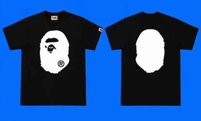 Black and white bubble bape tee