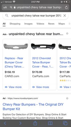 Chevy Tahoe Rear unpainted Bumper Cover