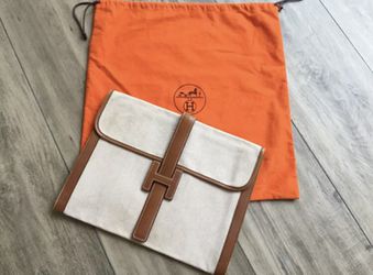 Authentic Hermes Jige clutch bag tote purse