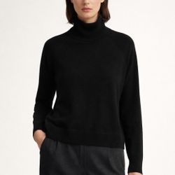 Mango Black Turtleneck Sweater