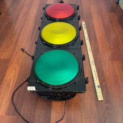 Vintage Dialight LED Traffic Signal 3 Light  39”x14” Man Cave Memorabilia Collectors