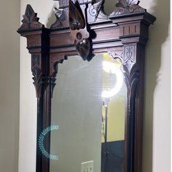 Antique Mahogany Pier Mirror 