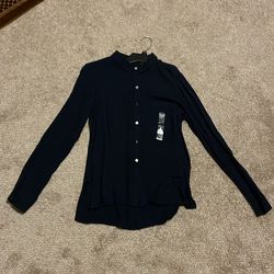 Dark Blue Longsleeve Button Down Shirt