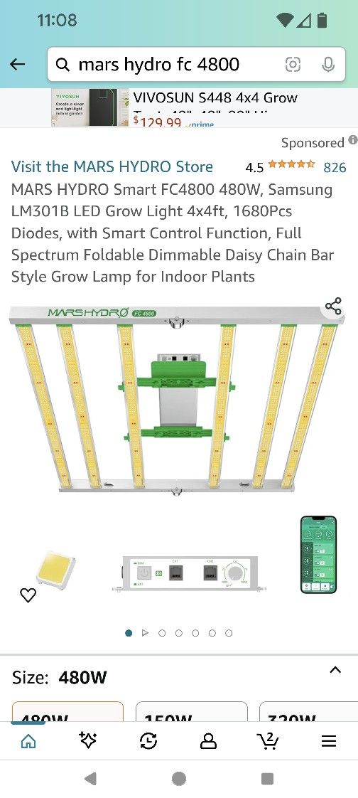 Grow Light and tent