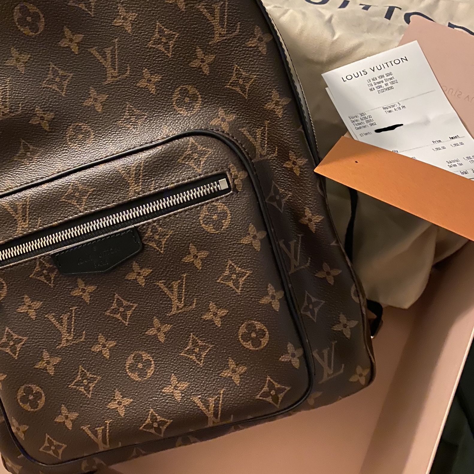 Louis Vuitton NEW Josh Backpack Macassar Monogram Canvas Brown W