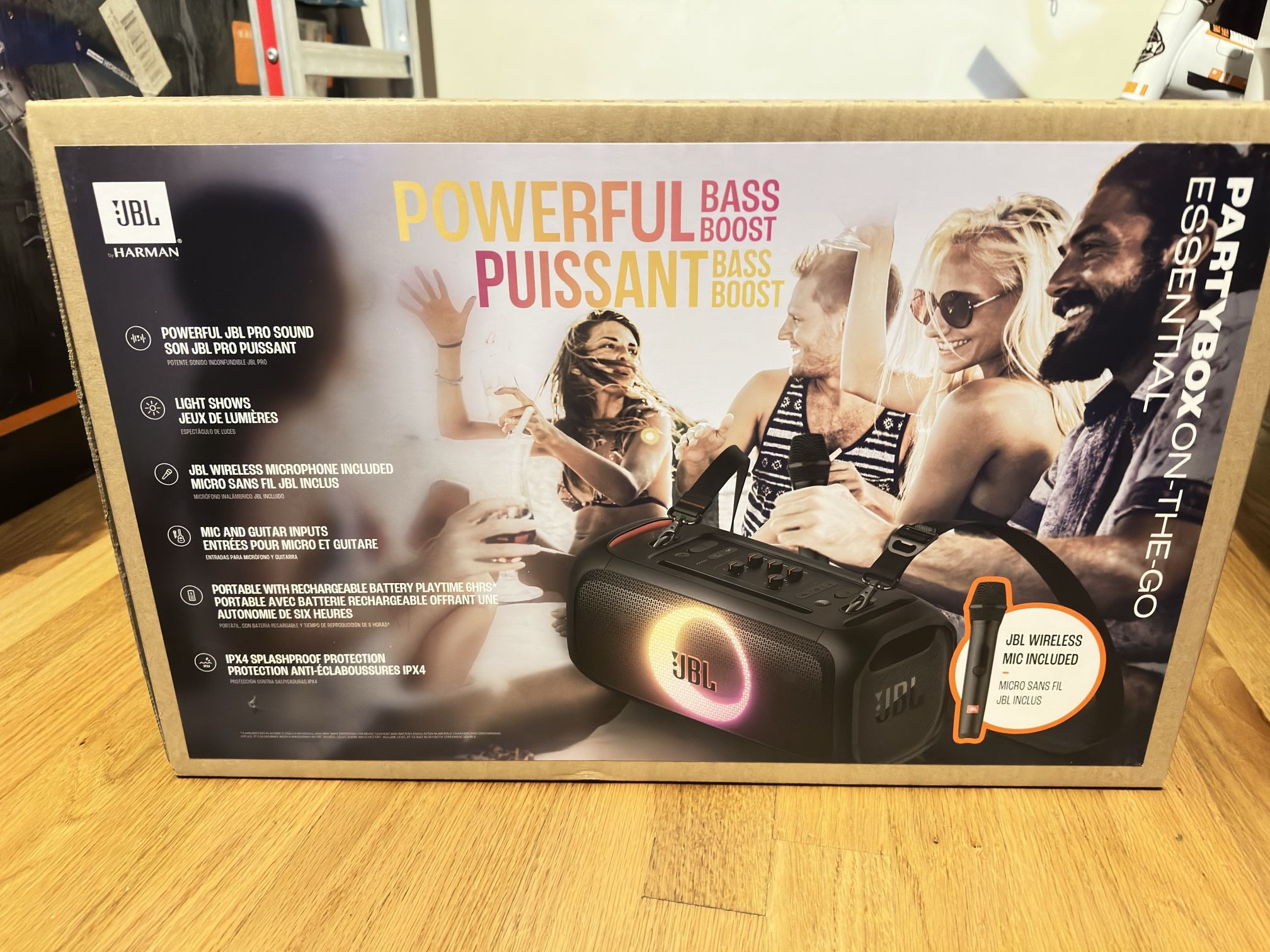 JBL - PartyBox On-The-Go Essential Portable Wireless Party Speaker with Wireless Microphone