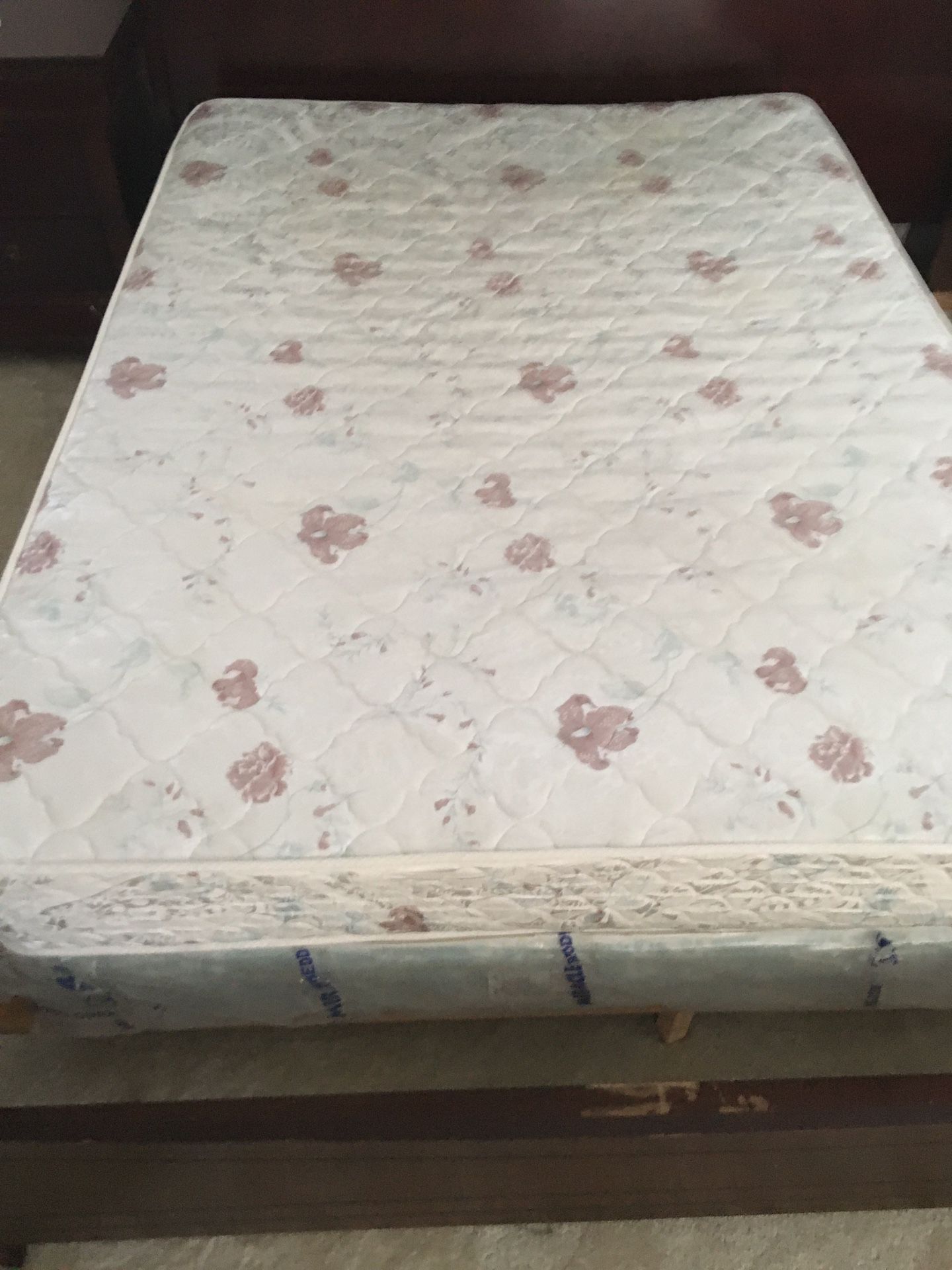 Free New Box Spring and Mattress only today first come first served