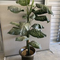 Realistic Banana Tree (silk / Reproduction) Potted Office Or Home Plant