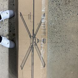 Big Indoor / Outdoor Matte Black Ceiling Fan 