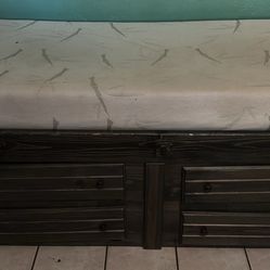 Twins Bed With Mattress. It Has 4 Drawers