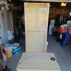 2 Large Bookshelves Light Wood Color