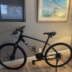 Trek Dual Sport 2 Road Bike with helmet