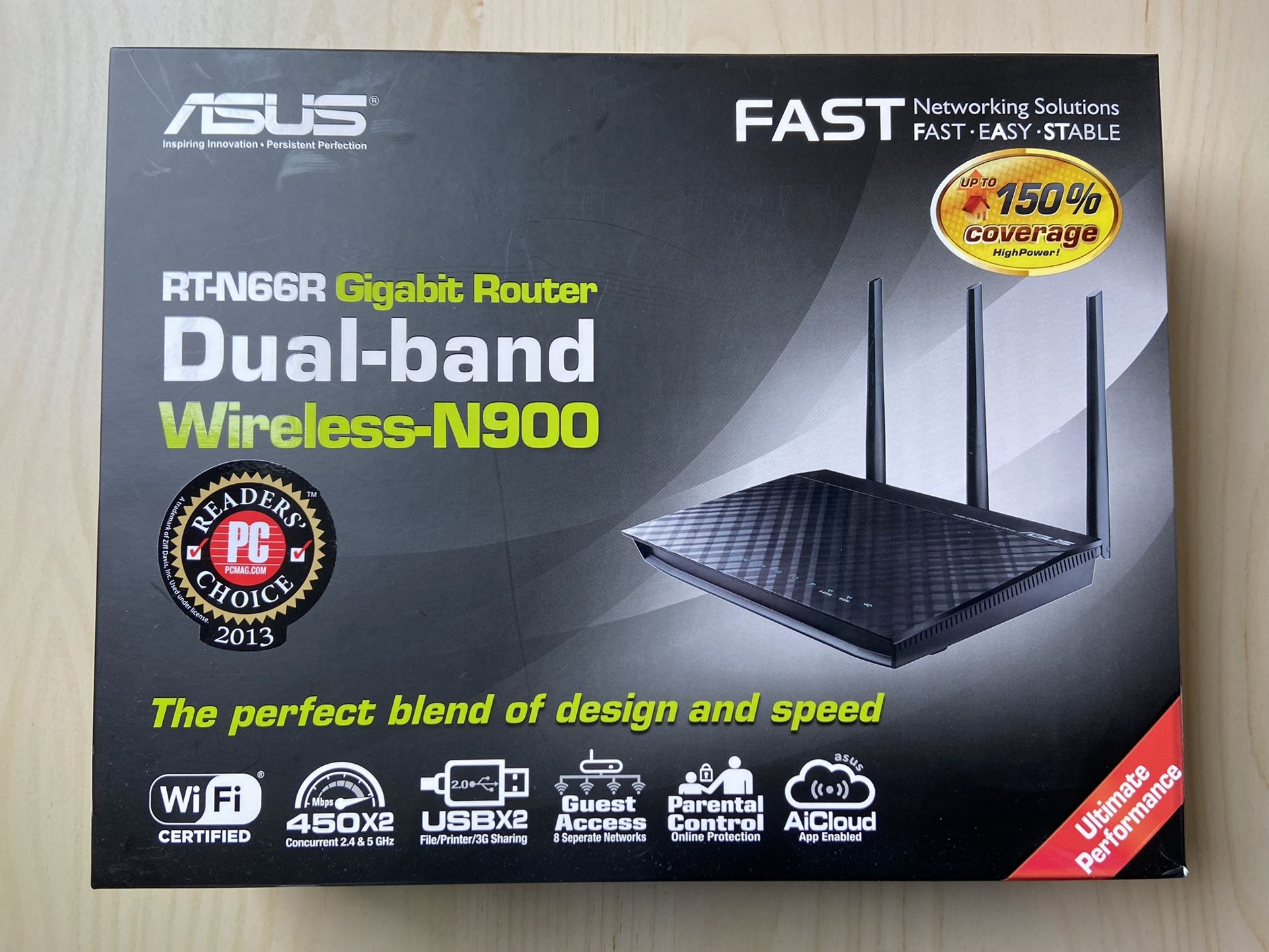 ASUS RT-N66R Gigabit Router Dual Band Wireless N-900