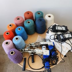 Tufting Kit! 2 Tufting Guns, Monkscloth & Yarn