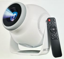 8K Smart Mini Projector with Apps Remote & Mouse