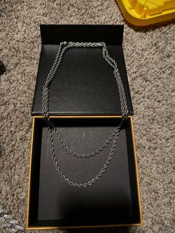 Silver Rope Chain Necklace 22  and 24 in