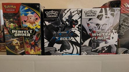 Booster Bundle Bundle White Flare Black Bolt Perfect Order Trio Pokemon Packages Deal