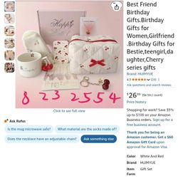 Best Friend Birthday Gifts.Birthday Gifts for Women,Girlfriend.Birthday Gifts for Bestie,teengirl,daughter,Cherry series gifts