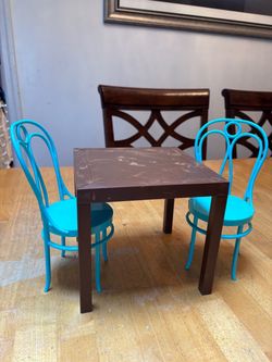 Miniature Doll Furniture Table and Chairs Set