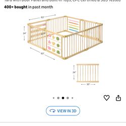 Wooden playpen extra large