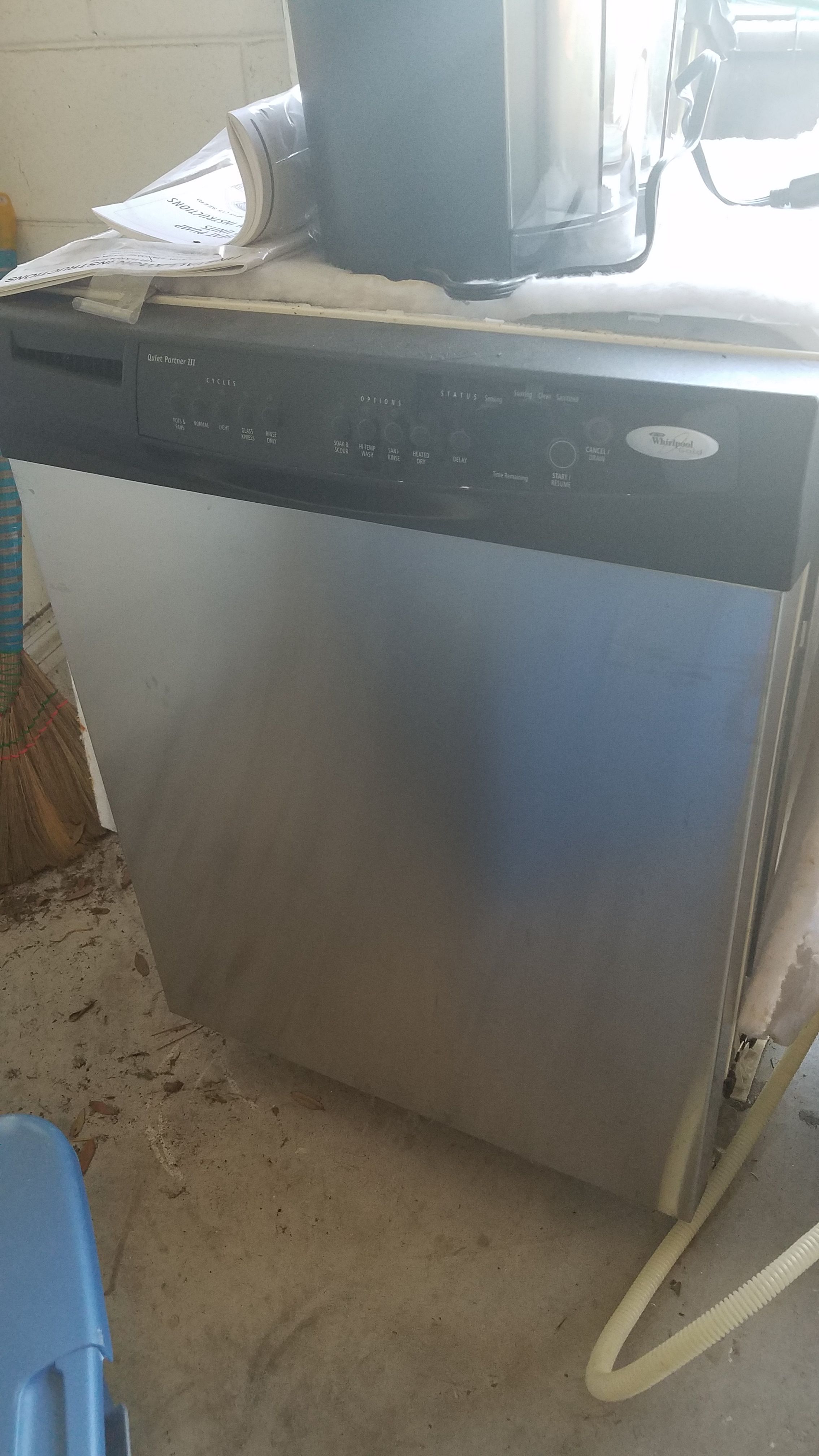 Whirlpool Stainless Steel Dishwasher (needs repair)