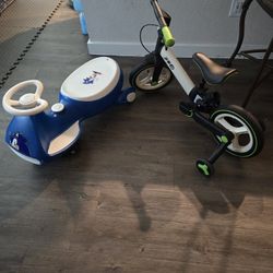 Home Paint Sonic Kids Scooter And Toddler Bike