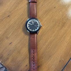 Movado Bold Watch – Brown Leather Strap