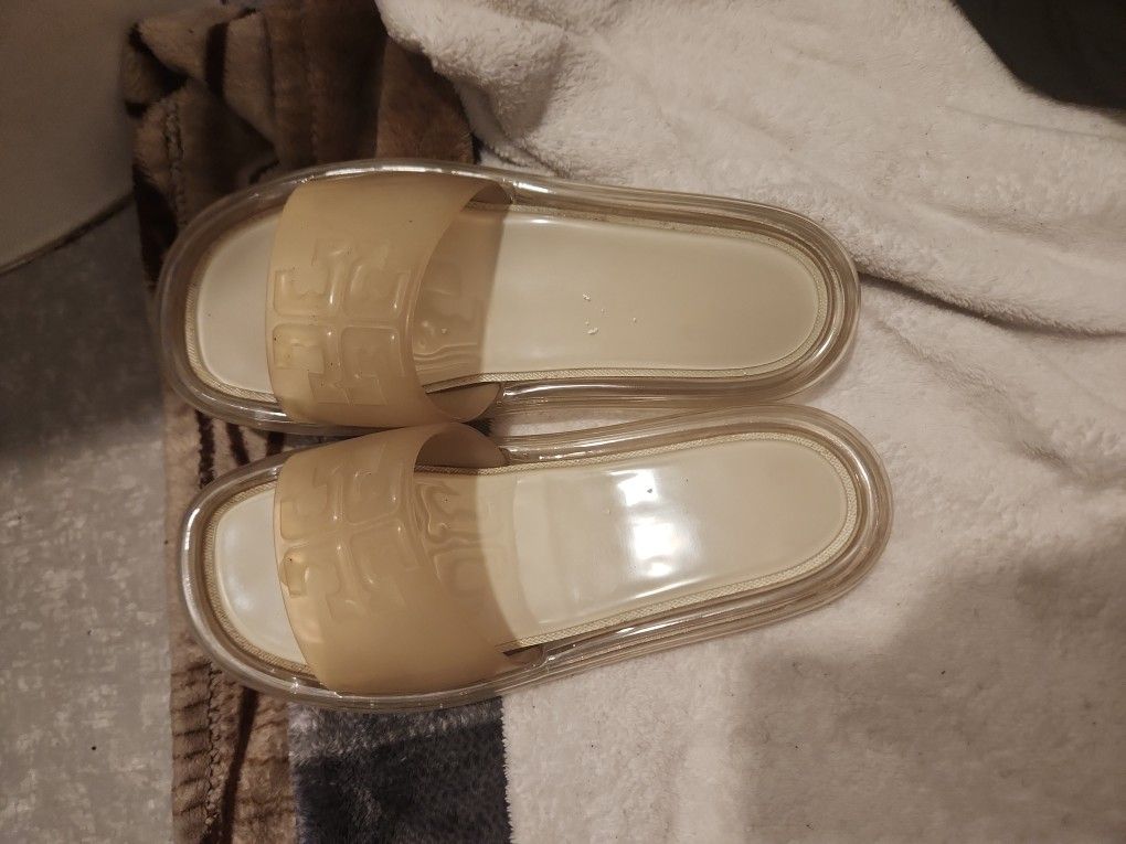 Authentic Tory Burch Jelly Slip On Sandals