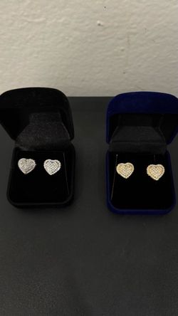 Diamond Heart Earrings