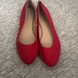 Torrid Red Shoe Wide Flat Size 11w