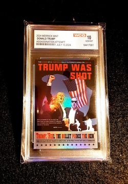 Donald Trump 2024 Merrick Mint Graded WCG 10 Assaination Attempt