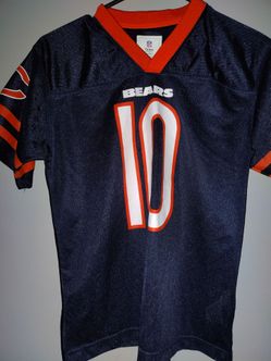 New Youth Chicago Bears Mitchell Trubisky #10 Navy Blue Replica Football Jersey - Size Youth 10-12