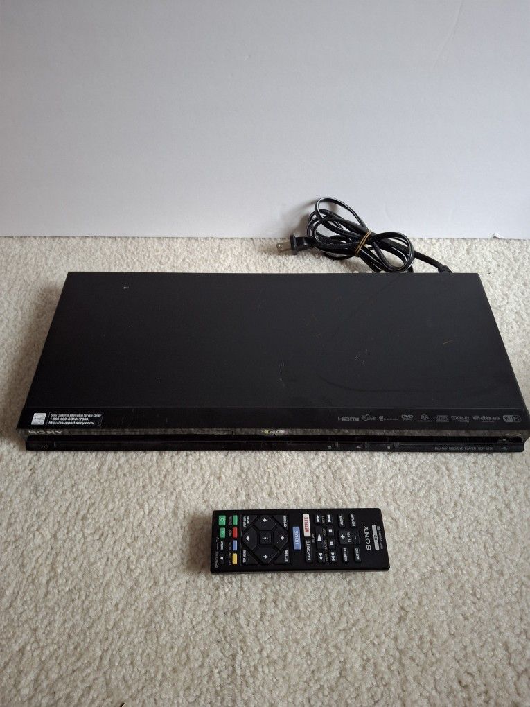 Sony BDP-BX58 DVD Blu-ray Player With Ac Cord And Remote