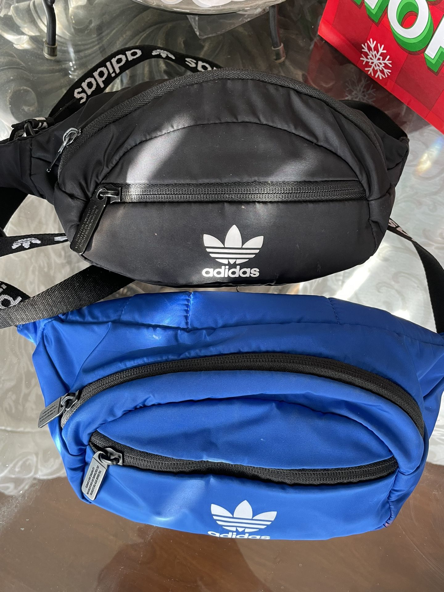 Adidas Black And Blue Belt/waist Bag