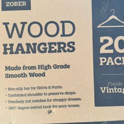 Zober Wooden Coat Hangers Brand In Box 