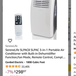 Serenelife BRAND NEW Air Conditioner + Dehumidifier!