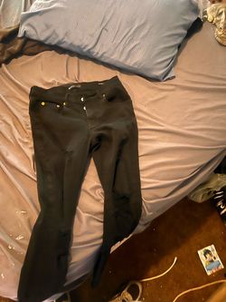 Black purple jeans
