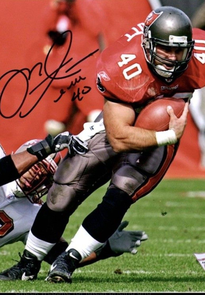 MIKE ALSTOTT # 40 A-TRAIN SIGNED JERSEY ** TAMPA BAY BUCS