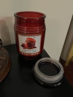 New 16.4 Oz Cinnamon Apples Jar Candle by Ashland Christmas Noel apex