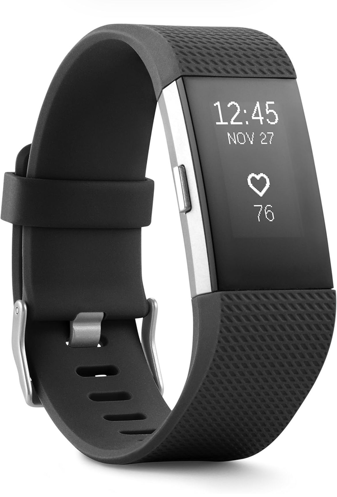 Fitbit Charge 2 Heart Rate + Fitness Wristband , Black with Charger  