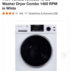 Washer dryer all in one combo machine
