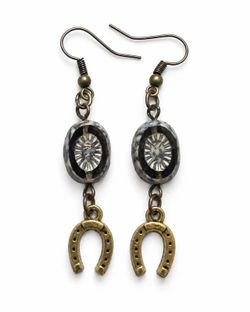 Western Horseshoe Dangle Earrings